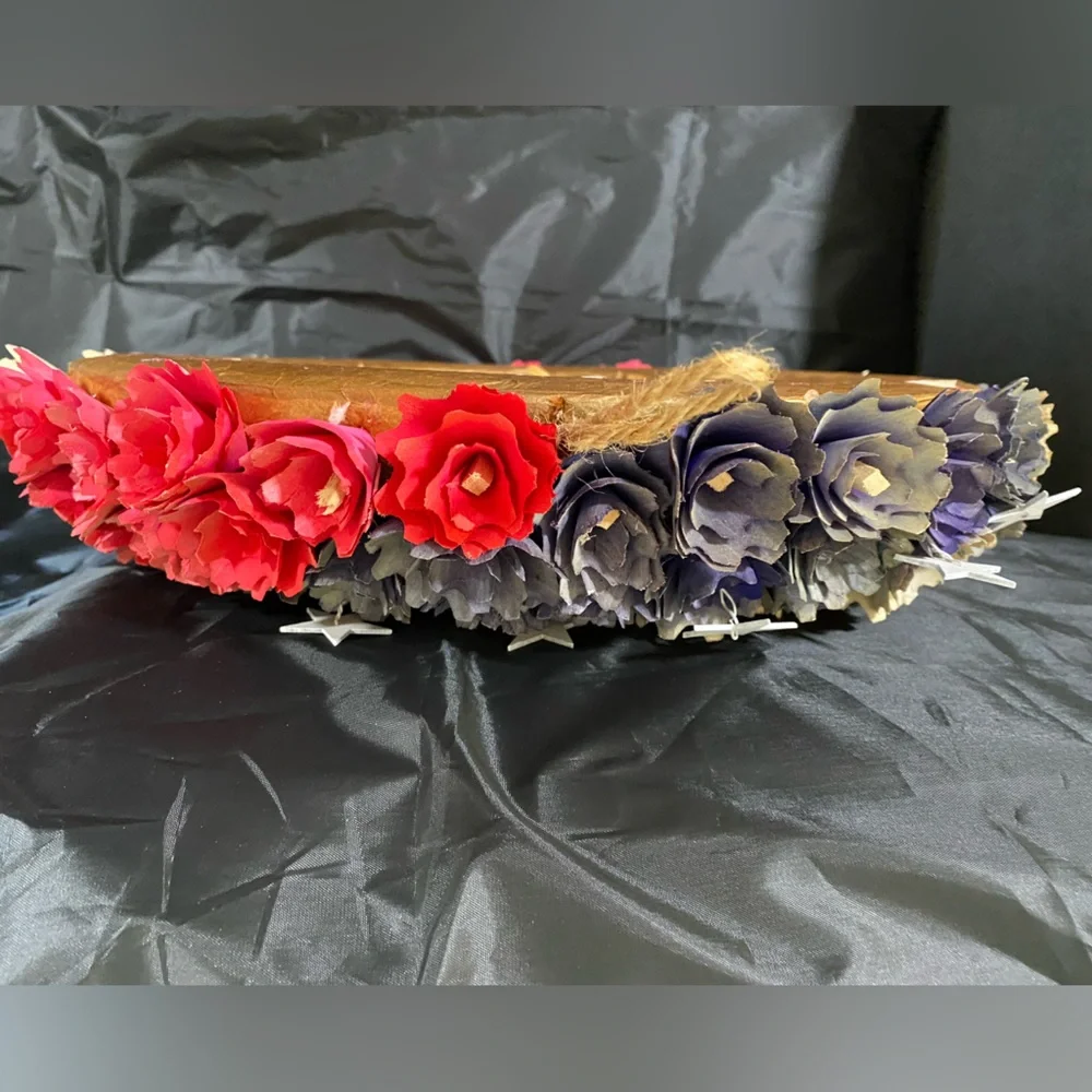 Handmade Sola Wood Wreath with Jute Hanging Rope